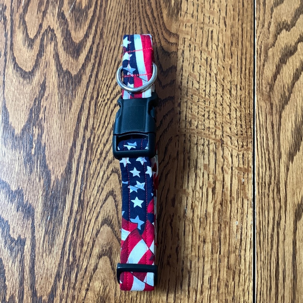 american flag large dog collar
